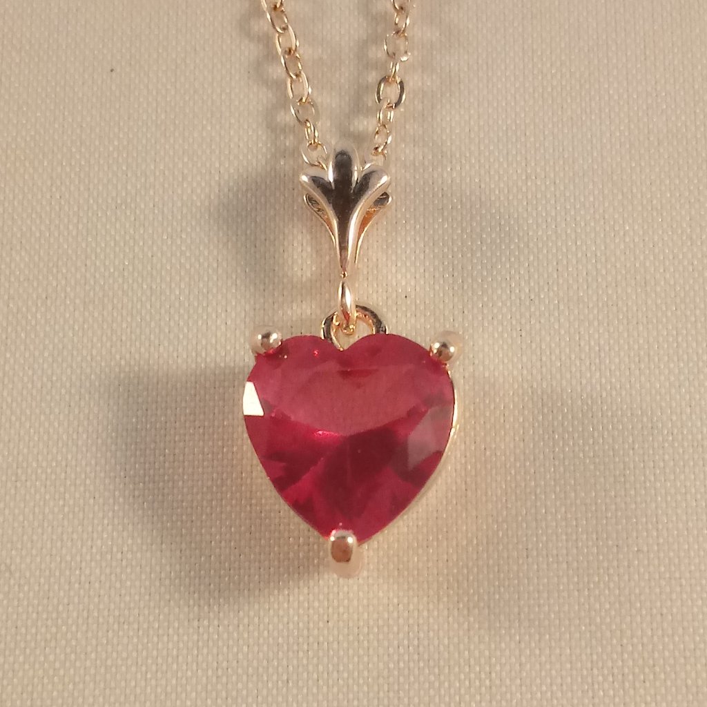 Rose Gold Sterling Silver Pink Diamond Zircon Heart Pendant Necklace 18 316ctw 28$
